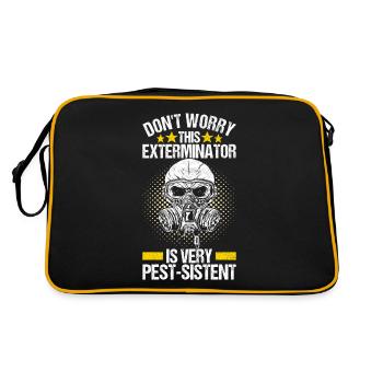Pest Control Exterminator - Retro Bag - black/gold - Back