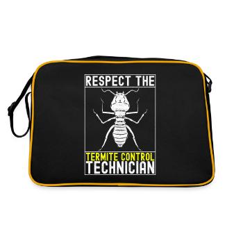 Pest Control Exterminator - Retro Bag - black/gold - Back