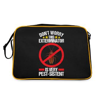 Pest Control Exterminator - Retro Bag - black/gold - Back