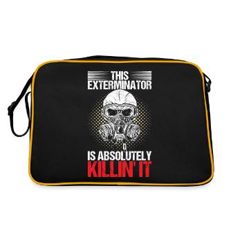 Pest Control Exterminator - Retro Bag - black/gold - Back