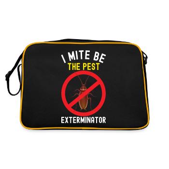Pest Control Exterminator - Retro Bag - black/gold - Back