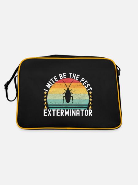 Pest Control Exterminator - Retro Bag - black/gold - Back