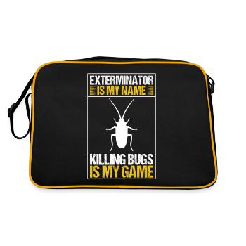 Pest Control Exterminator - Retro Bag - black/gold - Back