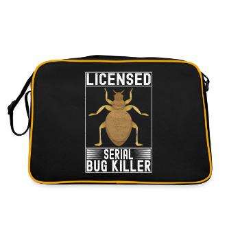 Pest Control Exterminators - Retro Bag - black/gold - Back