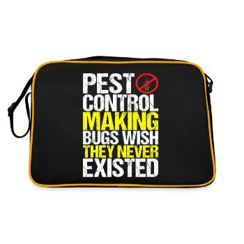 Pest Control Exterminators - Retro Bag - black/gold - Back