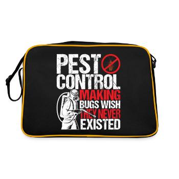 Pest Control Exterminators - Retro Bag - black/gold - Back
