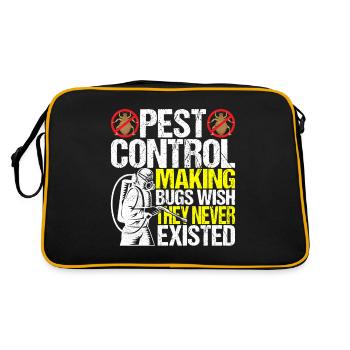 Pest Control Exterminators - Retro Bag - black/gold - Back