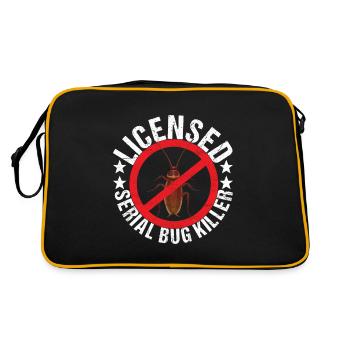 Pest Control Exterminators - Retro Bag - black/gold - Back
