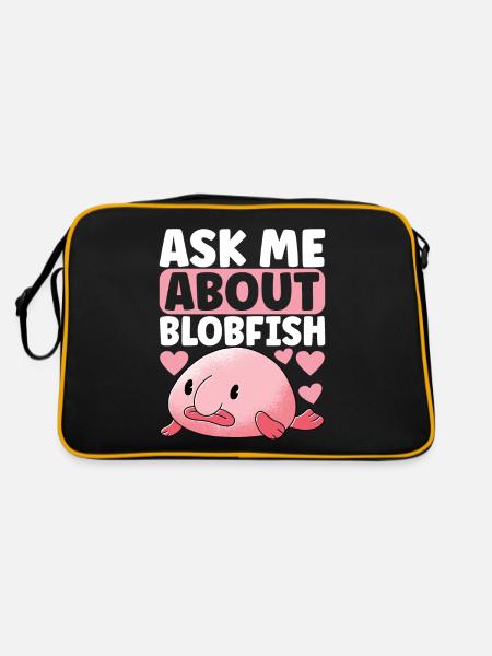 Poisson blob mignon poisson laid - Sac Retro - noir/or - Dos