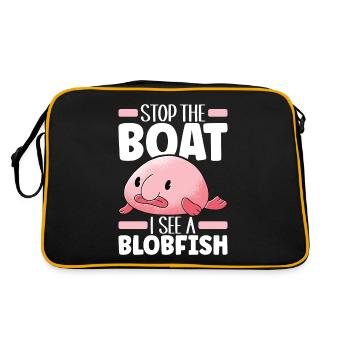 Poisson blob mignon poisson laid - Sac Retro - noir/or - Dos