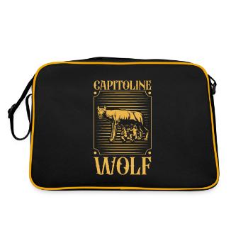 Loup du Capitole - Sac Retro - noir/or - Dos