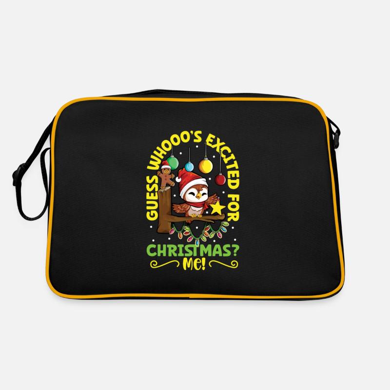 Devinez qui est excité pour Noël - Eule Sac Retro