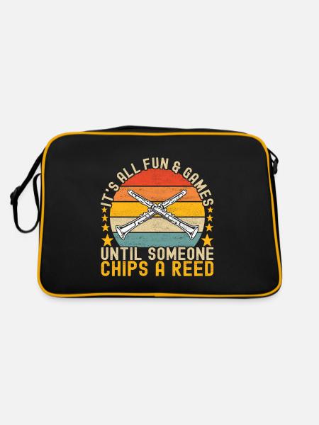 Clarinet Wind Instrument Clarinet player - Retro Bag - black/gold - Back