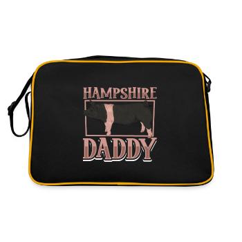 Hampshire Pig Dad - Retro Bag - black/gold - Back