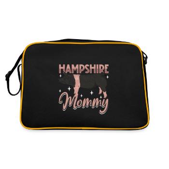 Hampshire Pig Mom - Retro Bag - black/gold - Back