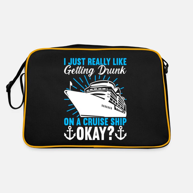 Kreuzfahrt Urlaub Kreuzfahrtschiff Retro Tasche