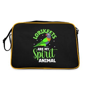 Lieblingstier - Lori - Retro Tasche - Schwarz/Gold - Hinten