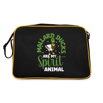 Animal préféré - Canard colvert - Sac Retro - noir/or - Dos