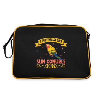 I love my sun parakeet - Retro Bag - black/gold - Back