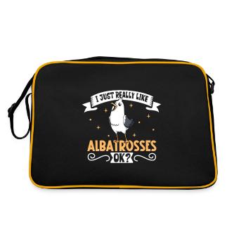 J’adore mon albatros - Sac Retro - noir/or - Dos
