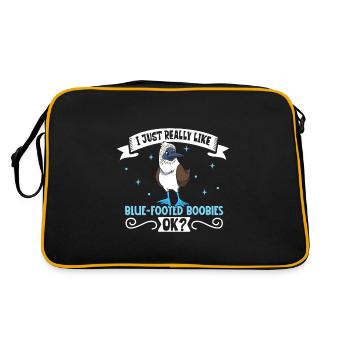 J’adore mon fou à pieds bleus - Sac Retro - noir/or - Dos