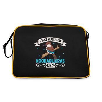 J’adore mon kookaburra - Sac Retro - noir/or - Dos