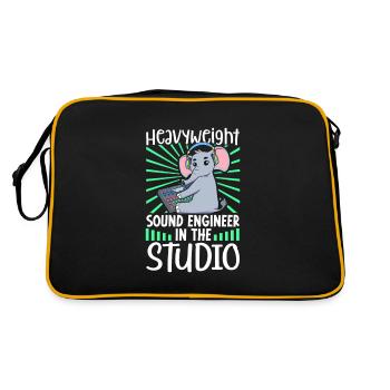 Poids lourd à la table de mixage - Ingénieur du son - Sac Retro - noir/or - Dos