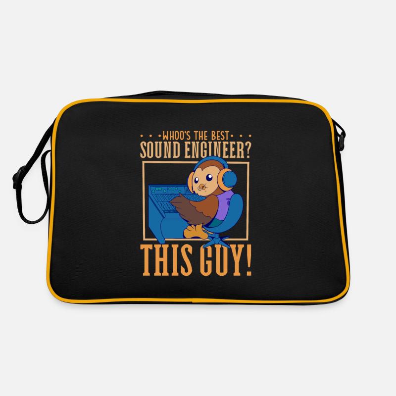 Eule am Mischpult - Sound Engineer Retro Tasche