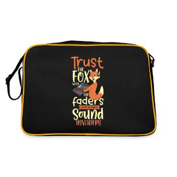 Fuchs at the mixing desk - sound engineer - Retro Bag - black/gold - Back