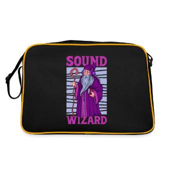 Sound Wizard - Tontechniker - Retro Tasche - Schwarz/Gold - Hinten