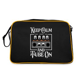 Keep Calm and Tube On - Tube valve - Retro Bag - black/gold - Back