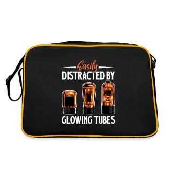 Deflected by Glowing Tubes - Vacuum Tubes - Retro Bag - black/gold - Back
