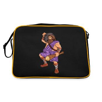 God of Celtic Mythology - Dagda - Retro Bag - black/gold - Back