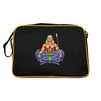 God of Celtic Mythology - Nodens - Retro Bag - black/gold - Back