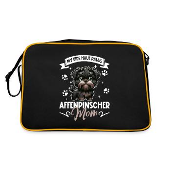Maman Affenpinscher - Sac Retro - noir/or - Dos