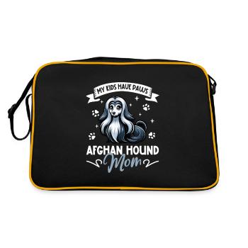 Maman lévrier afghan - Sac Retro - noir/or - Dos