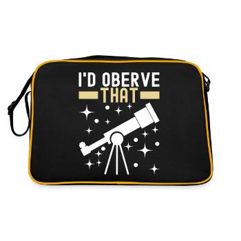 Astronomie astronome - Sac Retro - noir/or - Dos