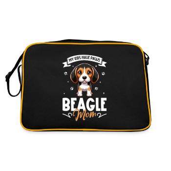 Maman Beagle - Sac Retro - noir/or - Dos