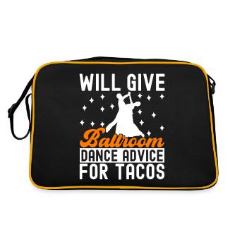 Ballsaal Tanz Ballsaaltänzer Gesellschaftstänzer - Retro Tasche - Schwarz/Gold - Hinten