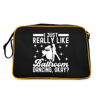 Ballsaal Tanz Ballsaaltänzer Gesellschaftstänzer - Retro Tasche - Schwarz/Gold - Hinten