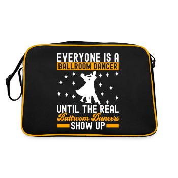 Ballsaal Tanz Ballsaaltänzer Gesellschaftstänzer - Retro Tasche - Schwarz/Gold - Hinten