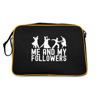 Ballsaal Tanz Ballsaaltänzer Gesellschaftstänzer - Retro Tasche - Schwarz/Gold - Hinten
