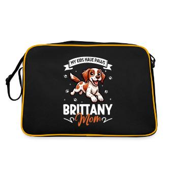 Epagneul Breton Mama - Sac Retro - noir/or - Dos