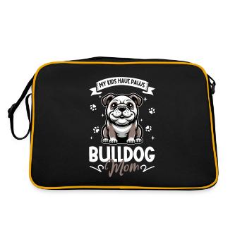 Maman bouledogue - Sac Retro - noir/or - Dos