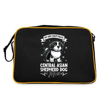Central Asian Ovcharka Mama - Retro Bag - black/gold - Back