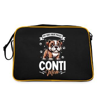 Maman bouledogue continental - Sac Retro - noir/or - Dos
