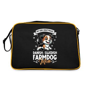 Dansk-Svensk Gårdshund Mama - Sac Retro - noir/or - Dos