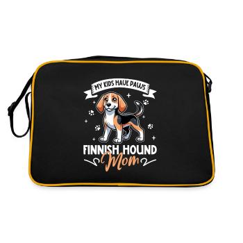 Finnish Hound Mom - Retro Bag - black/gold - Back