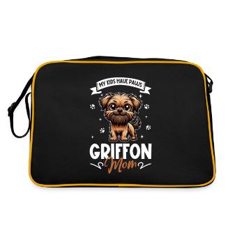 Griffon Bruxellois Mama - Retro Bag - black/gold - Back
