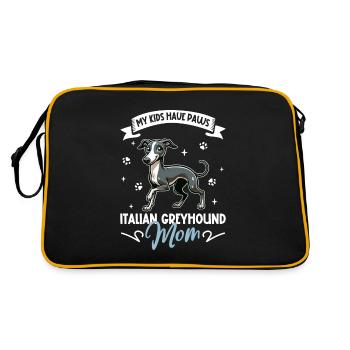 Lévrier italien Mama - Sac Retro - noir/or - Dos